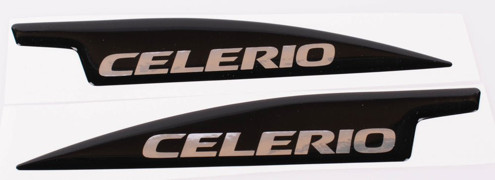 Suzuki Celerio Side Body Mouldings Badge, Black / Silver Logo, 2 pcs