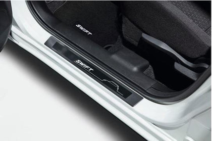 Suzuki Swift Door Sill Trim Set, Black With Logo