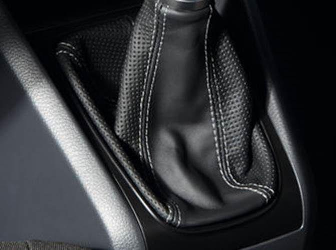 Suzuki Celerio Leather Gear Boot - Black Leather / Silver Stitching
