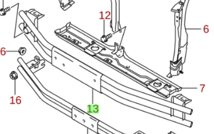 Suzuki Swift front bumper upper crash bar-member (2005-2008)